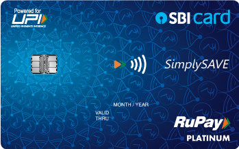 SBI SimplySAVE credit card image
